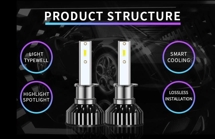 Minif2 Auto Lighting System Car Bulbs 4500lm 60W White Beam Automotive LED Chip LED Headlight H4 9005 9006 H7 H11