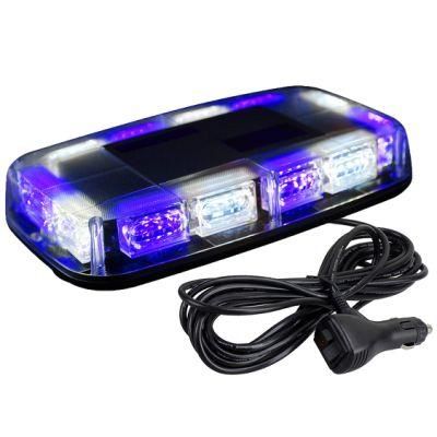 White Blue Strobe Lights High Intensity Law Enforcement Truck Lights LED Mini Bar Strobe Light for 12V-24V Snow Plow, Trucks, Constructions