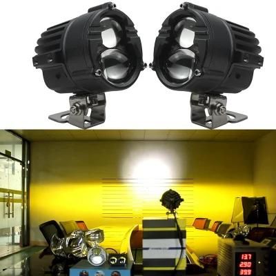 U30 Projector Lens Spot LED laser Fog Light Dual Color Yellow and White Headlight