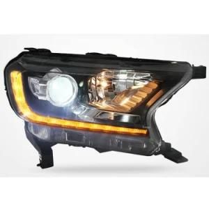 2015 Ford Ranger Car Head Lamps Bixenon Projector Lens Headlight with LED Turn Indicator