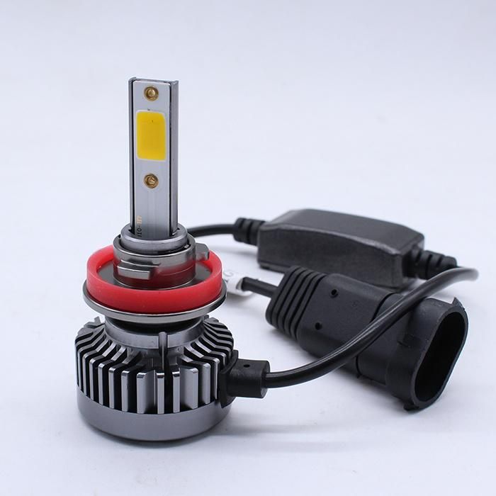 Gt3b C6 X3 S2 LED Yellow Headlight H1 H3 H7 H4 H11 9005 9006 Car COB LED Headlamp