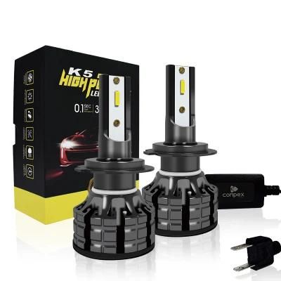 Lower Price Conpex K5 Automotive Light High Power Car LED Headlight H1 H4 H7 for Auto Customized