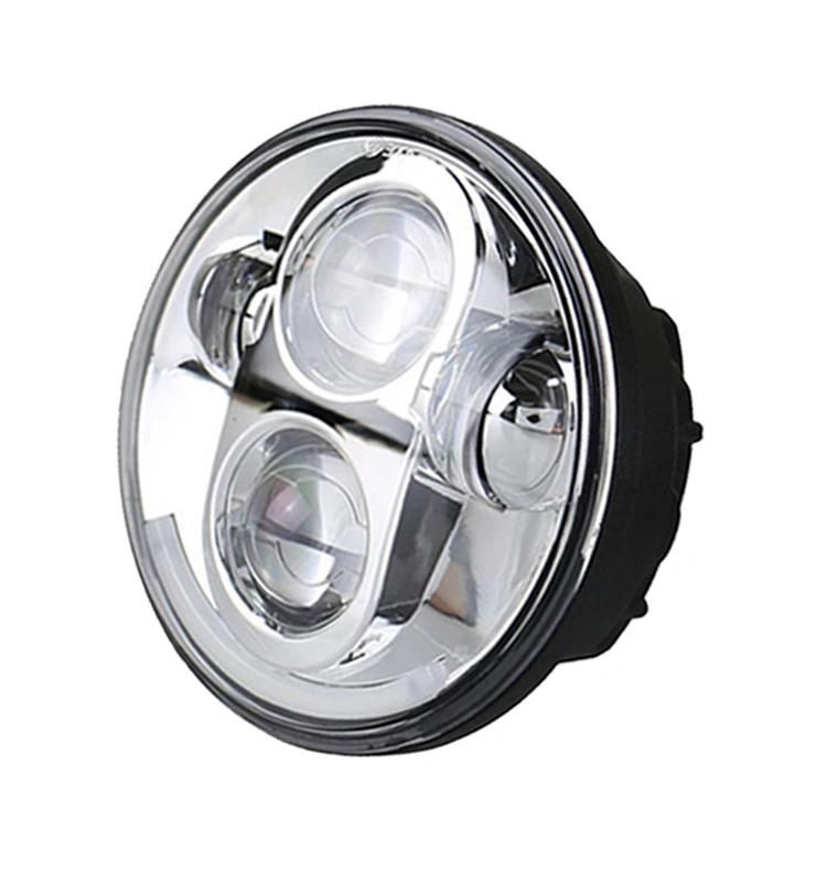 5-3/4" 5.75 Inch LED Headlight for Harley Motorcycle Moto LED Projector Headlight with Halo