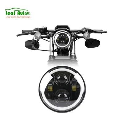 5.75 Inch LED Headlight Halo Ring White DRL Angel Eyes for Harley Sporster Touring Super Glide Dyna Sportster 5 3/4&quot; Headlight