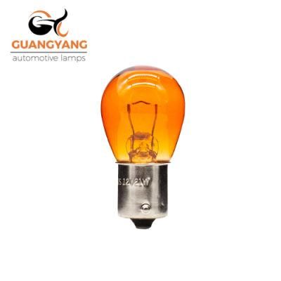 Car Halogen Bulbs S25 Ba15s 12V 21W Amber