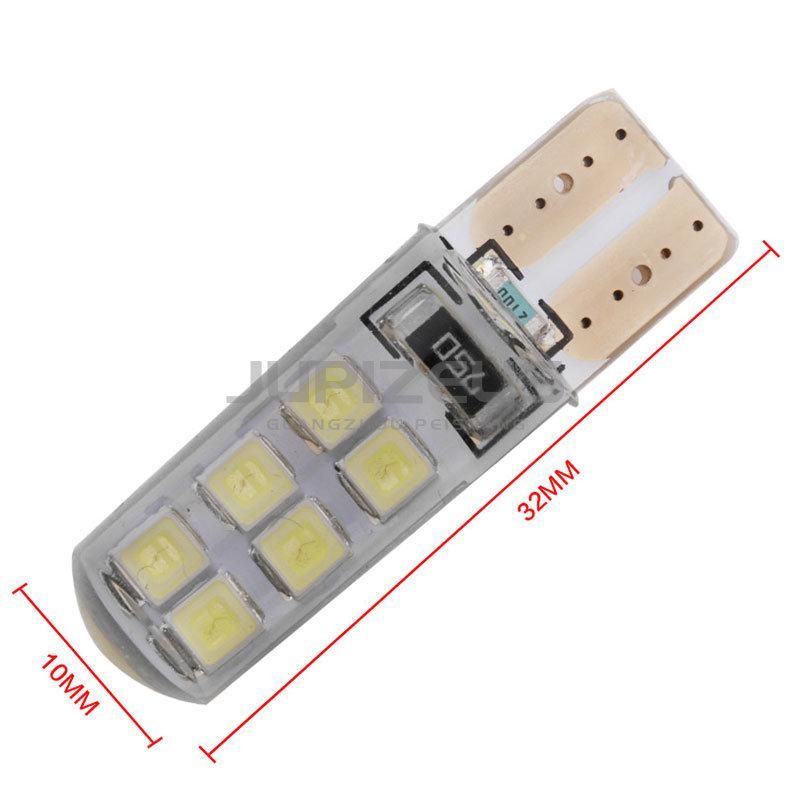 Hot Sale Auto Exterior T10 2835 12 SMD LED Lighting Bulbs LED T10 Car Accessories Lights with Silicon Gel