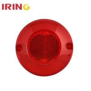 Round Red PC Side Marker Safety Auto Car Reflector Fog Light for Truck Trailer