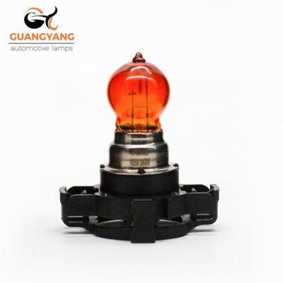 Manufacturer Py24W Fog Lamp Brake Light 12V 24W Amber Quartz Glass Amber Warm White Car Bulb Tail Light