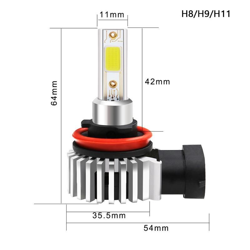 Popular Product Car Headlights H4/Hb2/9003 H7 Car LED Headlight Bulbs D9 12V 6000K 66000lm 30W COB Auto Headlight Lamp LED Head Light for Car
