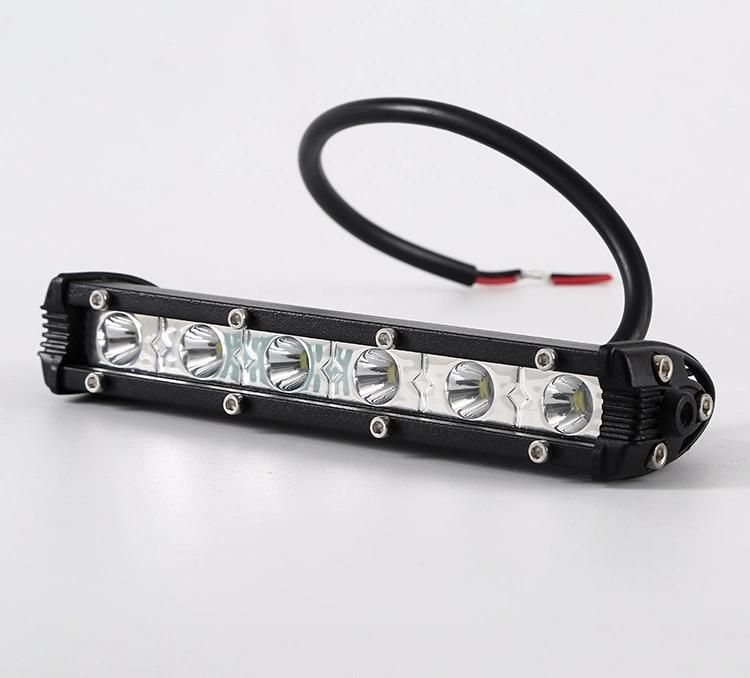 Slim Spot Flood 18W LED Single Row Light Bar Ruck Offroad ATV SUV