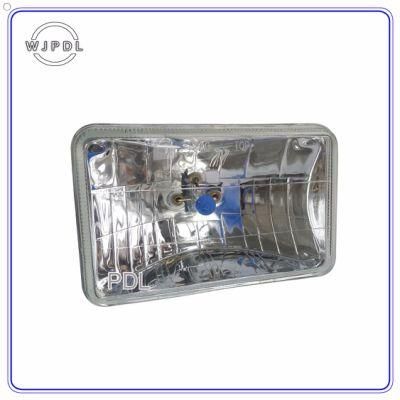 4652 5&quot; Black Crystal Square Semi Sealed Beam Headlamp