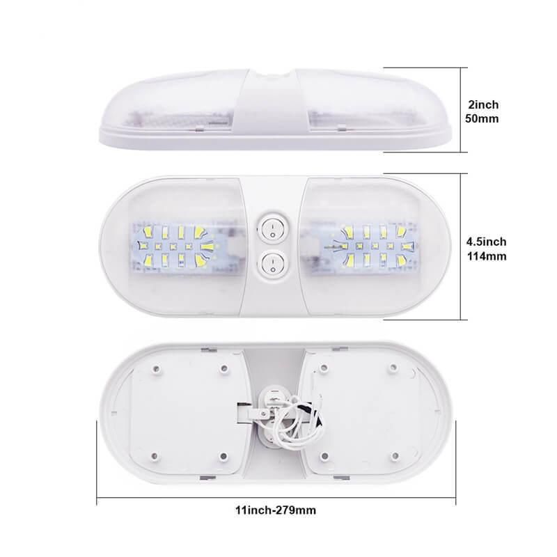 Marine Boat Yacht LED Ceiling Double Dome Lights