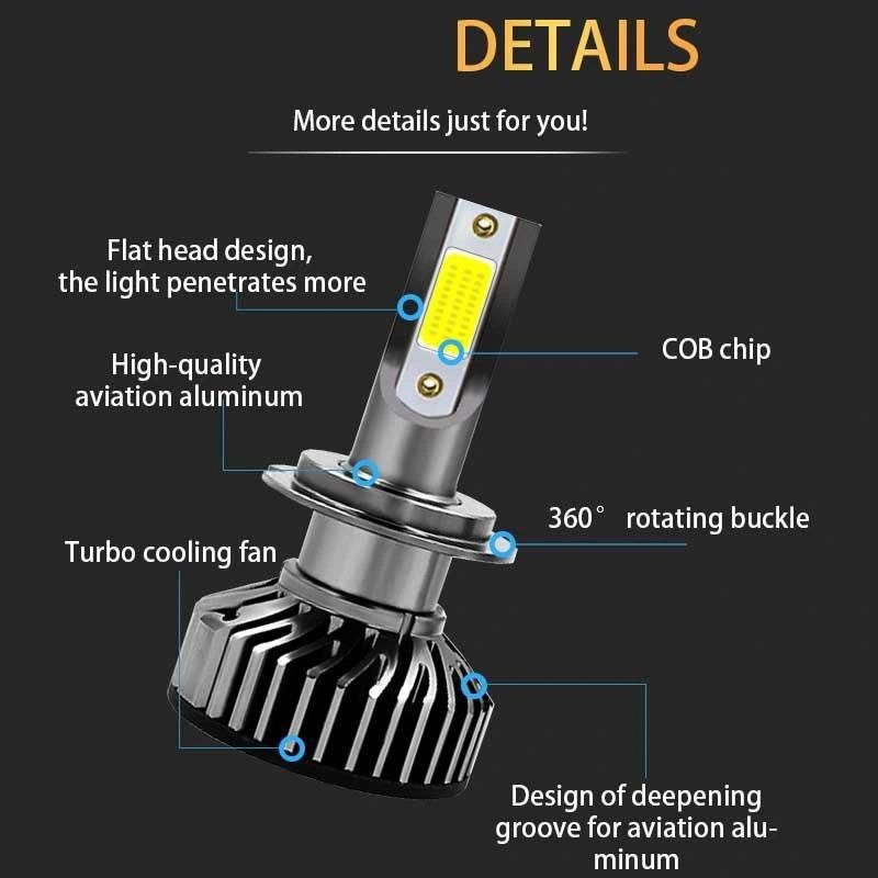 LED Automobile Headlight 6500K F2 COB H4 H7 LED 9012 9005 H1 H11 LED Light bulb