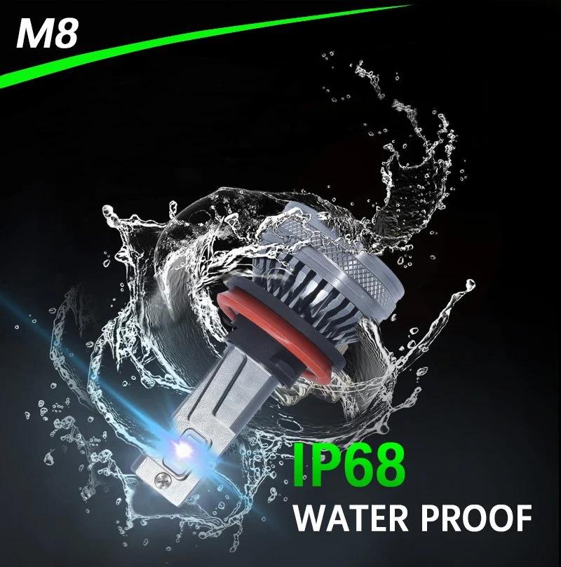 M8 LED Csp 3570 Chip LED Head Light with Fan LED H7 H4 LED Headlight