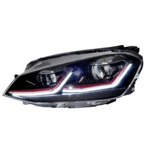 Golf 7.5 Style LED Headlight Volkswagen Automotive Lamps with Biled Projector Lens