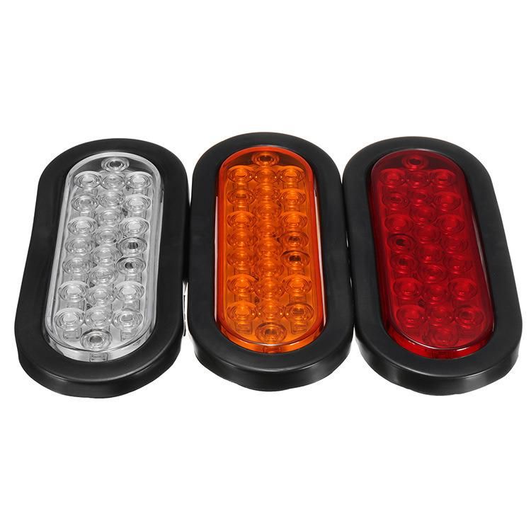 24LED 6 Inch Oval Rubbermount Tail Lights