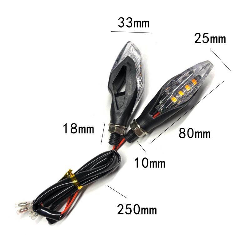 Motorcycle Electric Motorcycle Turn Light Tricolour Double-Sided Steering Lamp Refitting Indicator Lamp Accessories