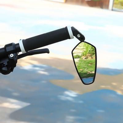New Handlebar Bicycle Mirror Blast-Resistant Safe Crystal Clear Glass Mirror Adjustable Rotatable Bike Rear View Mirror