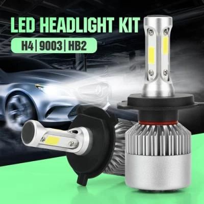 Wholesale Car Light Cheap 9003 Hb2 H4 S2 LED Headlight Bulb Three Sides 72W 8000lm